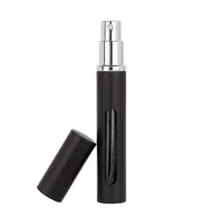 Compact Refillable Perfume Atomizer - Ultra - Fine Mist, 0.17 Oz. Capacity for Convenient Travel Use (Black)