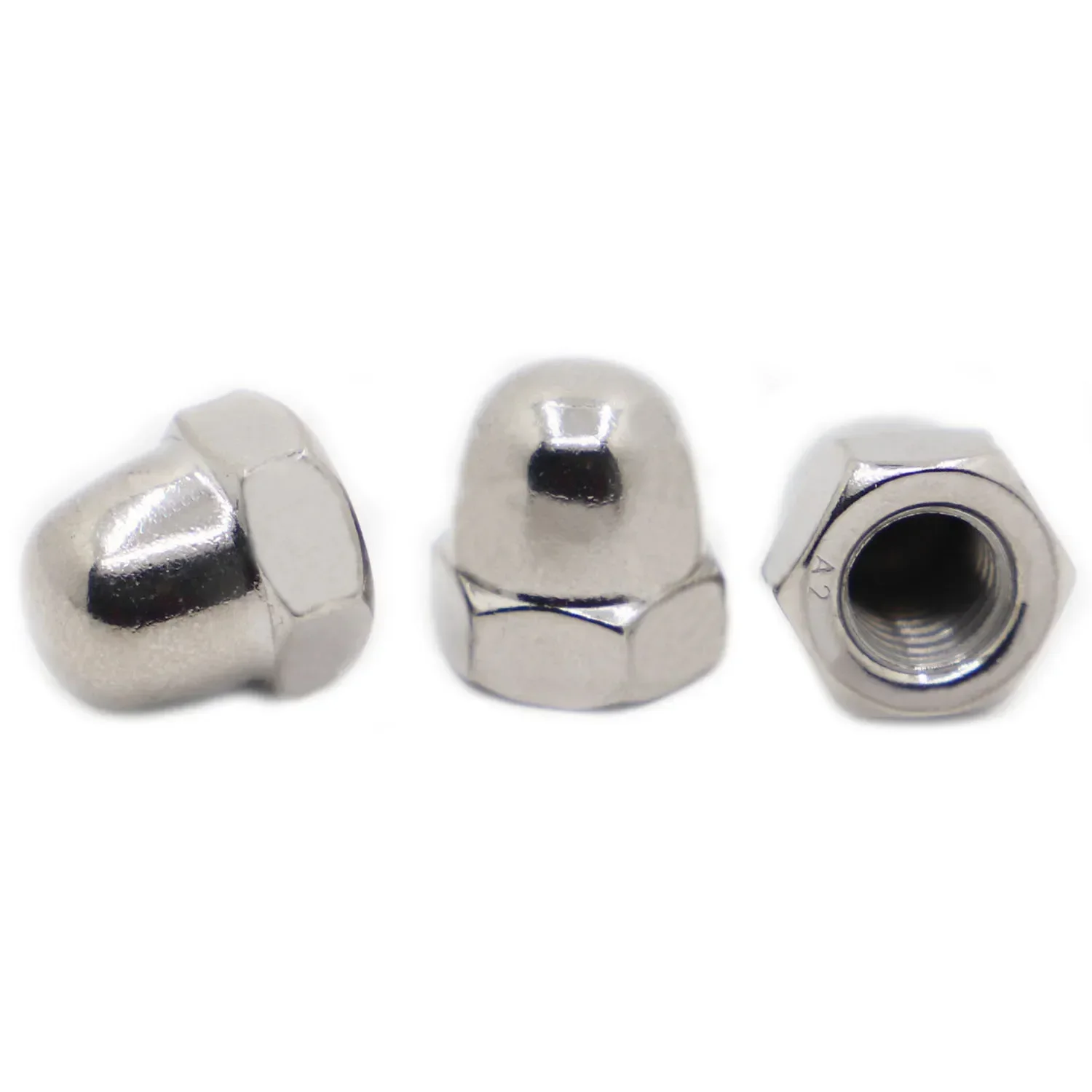 DIN1587 304 Stainless Steel Hexagon Nuts Domed For Decrotive M3 M4 M5 M6 M8 M10 M12 M14 M16