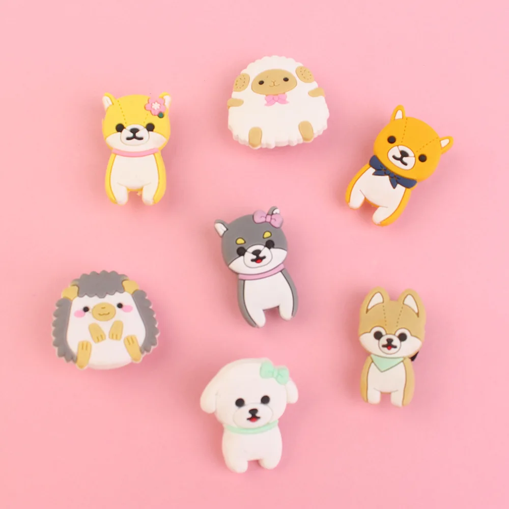

Dog Sheep Hedgehog Cartoon PVC Craft Cute Animals Shoe Buckle Sneakers Slippers Charms Accessories Souvenir Kids Girl Party Gift