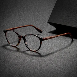Timeless Round Vintage Small Frame Reading Glasses - +400 (Camel)