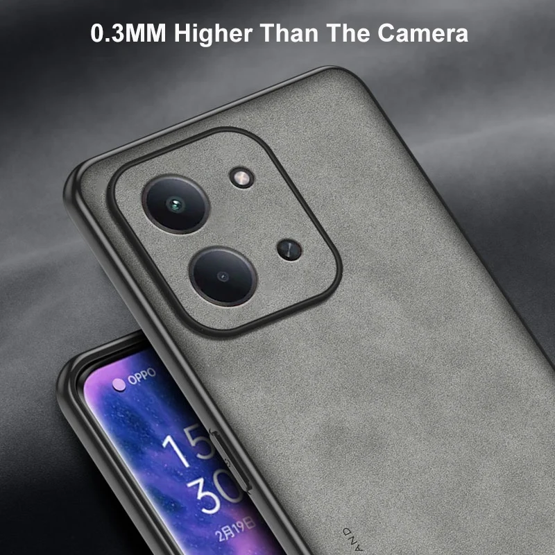 Luxury PU Leather Matte Silicone Shockproof Phone Case - Full Protection Back Cover
