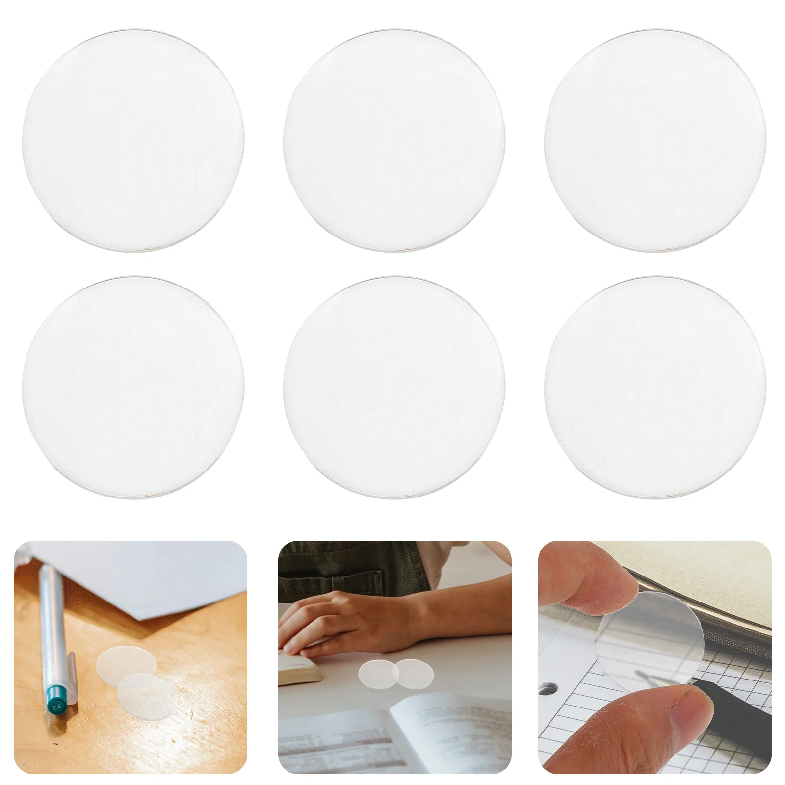 12pcs 3D Convex Lens Optical Magnifier 25MM Physics Teaching Tools Clear Resin Lens Set for Science Experiment