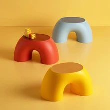 

Children's Stool Modern Creative Plastic Low Stool Home Living Room Plastic chair Bathroom Thickened non-slip small bath bench