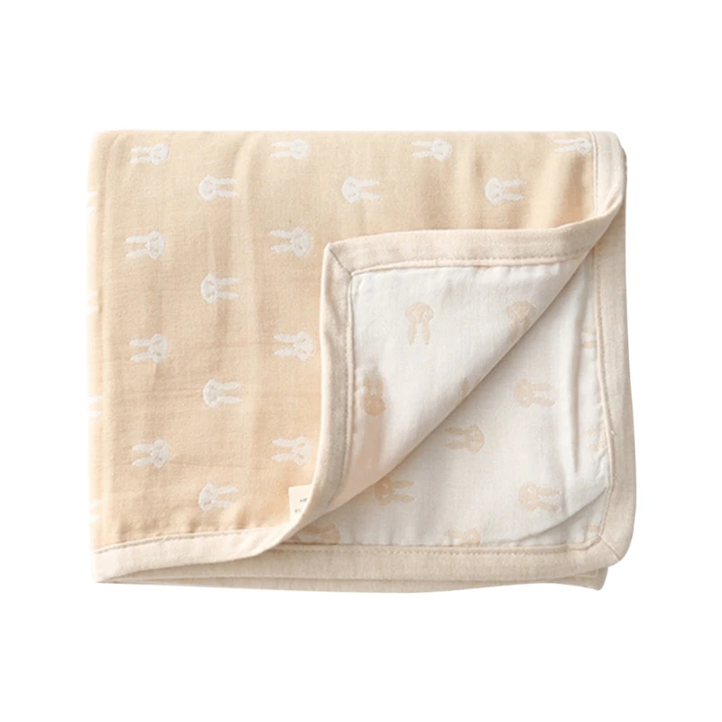

N80C Muslin Throw Blanket Cotton Blankets for Baby 6-Layer Soft Breathable Bed Throw Blankets All Season Gauze Blanket