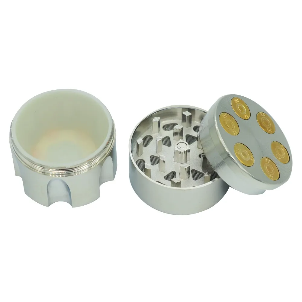 30/40mm Bullet Shaped 3-Layer Metal Herb Grinder Creative Design Compact & Portable