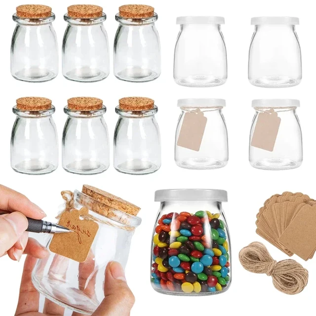48 X SMALL GLASS MASON Jar 200ml Preserving Jars Food Storage
