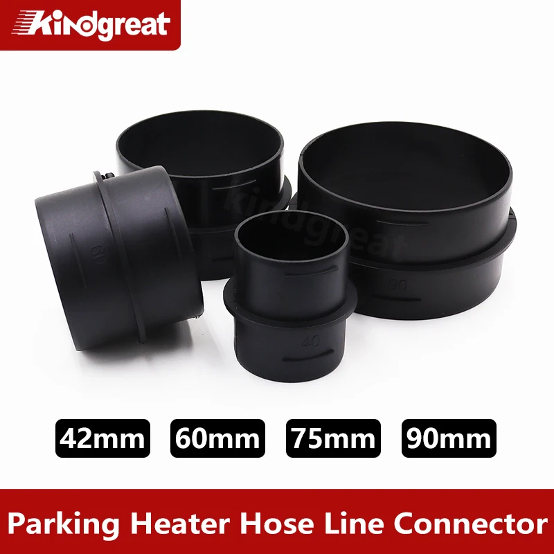 42mm 60mm 75mm 90mm Car Heater Duct Joiner Pipe Air Parking Heater Hose Line Connector For Webasto Eberspacher Ducting Connect air diesel heater duct pipe,heater duct connector