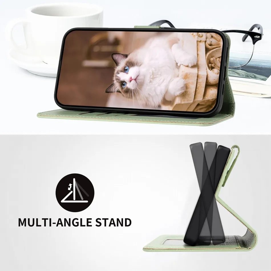 Luxury Book Flip Stand Wallet Cover - Stylish Protective Phone Case