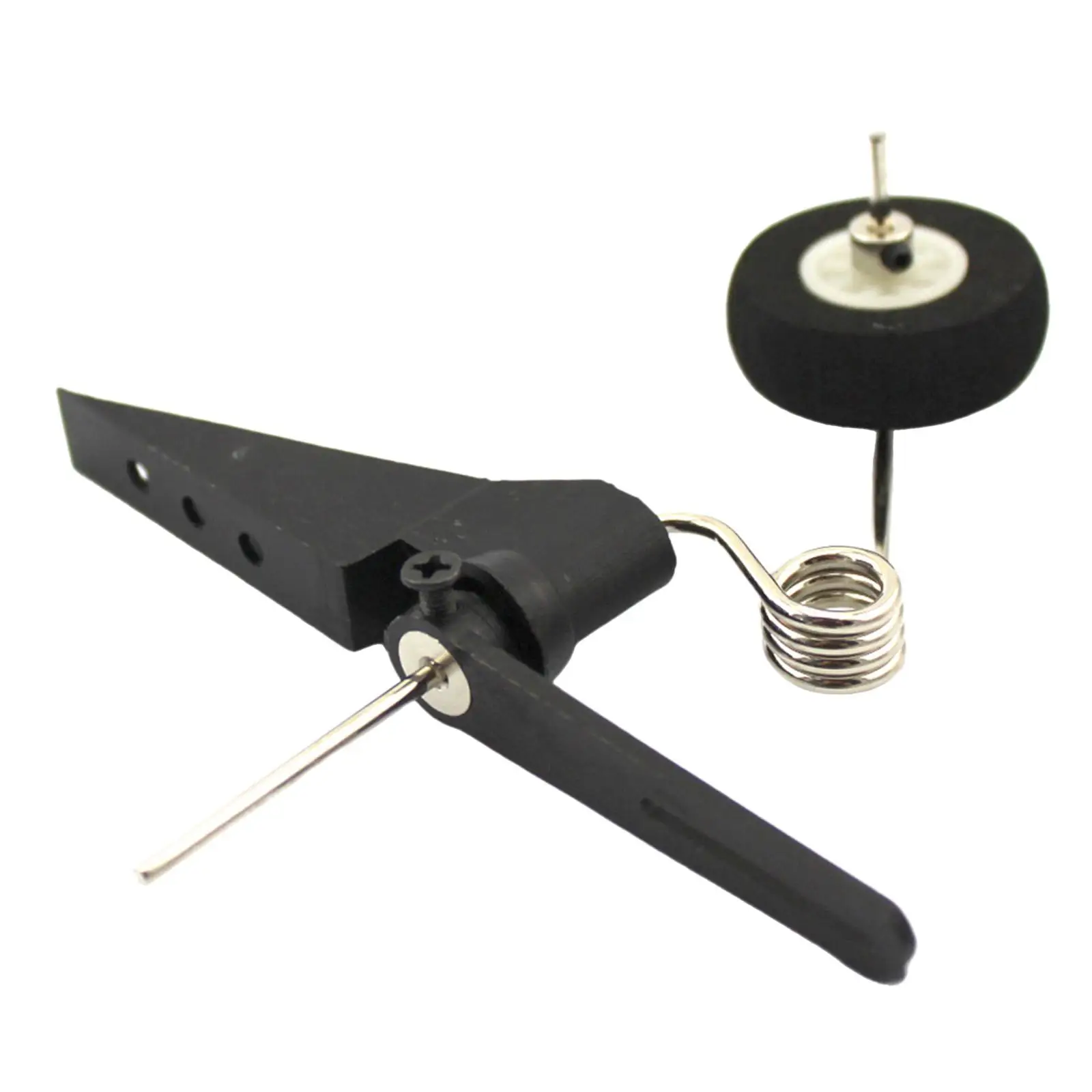 Assemblage roue arrière pour avion RC installé sur un train d'atterrissage, pièce de remplacement en EVA prête à l'emploi.