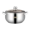 304 thick stainless steel soup pot, soup pot, big belly pot, noodle pot, large capacity household pot, 24cm 4