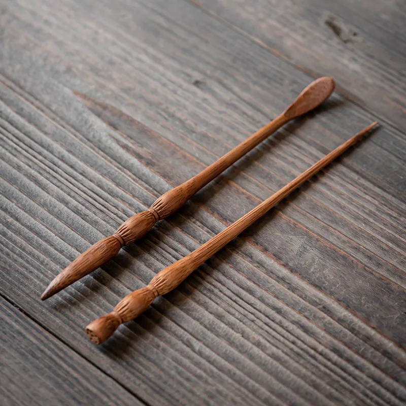 Bamboo Tea Needle for Kung Fu Tea Set Long Handled Spoons Needle Spoon Utensils Spare Parts Kitchen Tool Accessories