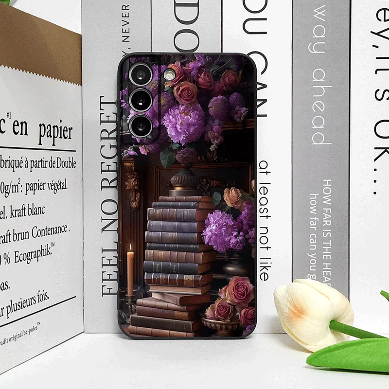 Vintage Perforated Edge Purple Painted Bookcase Cover