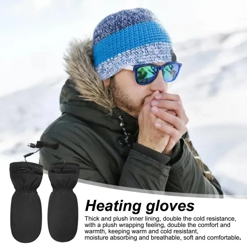 winter Electric Heating Gloves Rechargeable Electric Heated Gloves For Adult Comfortable Work Gloves Camping Hand Warmer Gloves 4