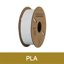 Premium 3D Printer Filament - 1KG Spool, 1.75mm Diameter, Bubble-Free PLA, PETG, TPU, ABS (PLA White)