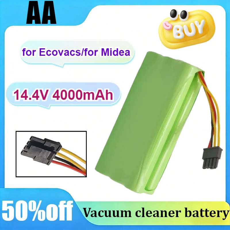 14.4V AA Battery Pack for Ecovacs Deebot X600 ZN606 - Replacement Battery for Mi