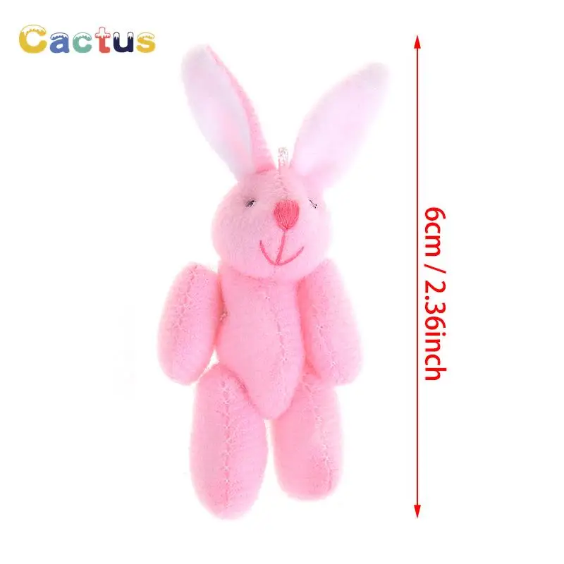 thumbnail image 1 of 4/4.5/6cm Mini Teddy Bear Plush Toy Joint Bear Cartoon Stuffed Dolls Long Ear Rabbit Toys Souvenirs For Children Small Gifts, 1 of 5