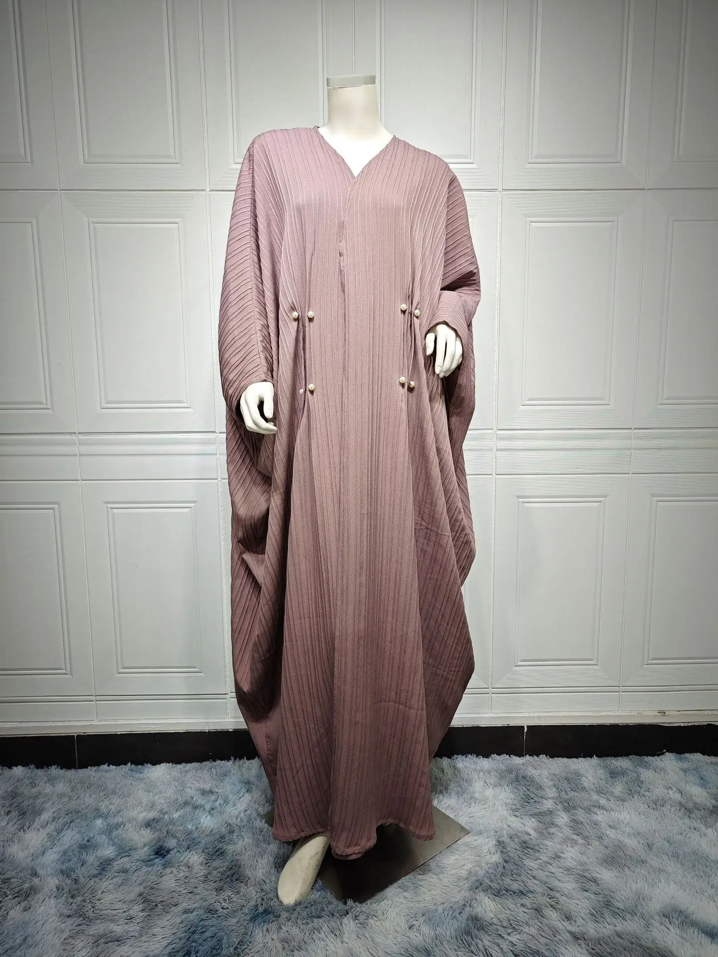 Eid Open Abaya Muslim Dress Turkey Stripe Abayas for Women Dubai Kimono Femme Musulmane Modest Islamic Clothing Moroccan Kaftan