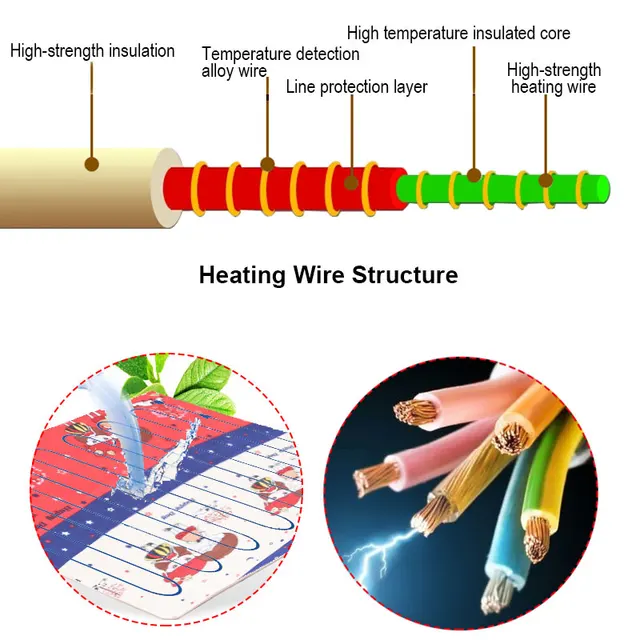 Elektromos Takaró 220 V Vastagabb Fűtőberendezés Dupla Karosszéria 180*150 Cm -Es Fűtött Matrac Termosztát Fűtő Eu Dugó - Image 4