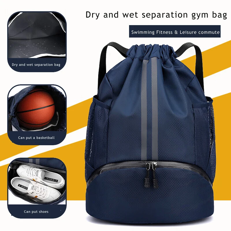 

Outdoor sports bag dry wet separation swimming bag basketball bag football backpack Training fitness band drawstring backpack
