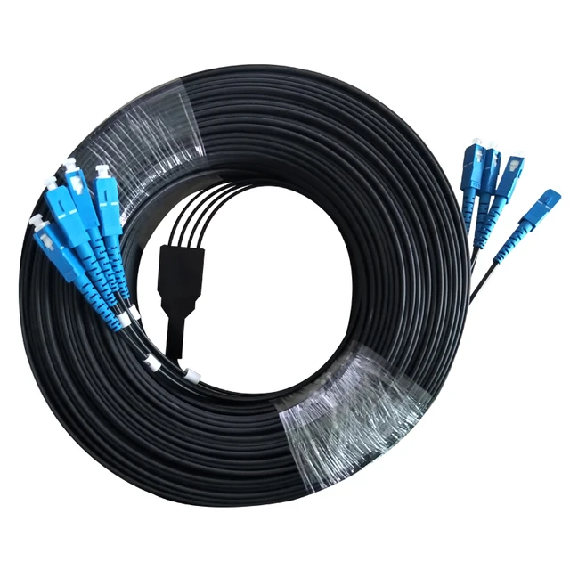 屋外光ファイバードロップケーブル、ftth 4コア、シングルモード