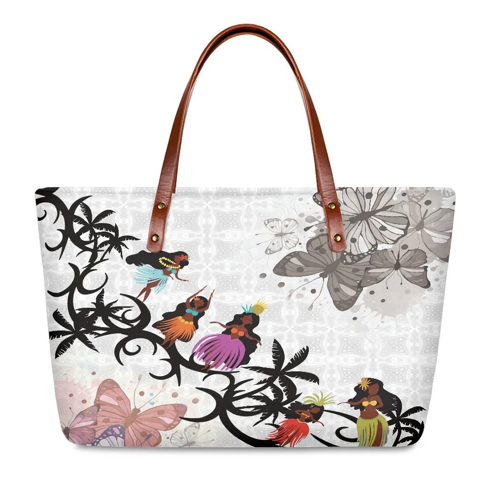 

INJERSDESIGNS Brand Handbags Black Girls Flower Printing Shoulder Bags For Women Fashion Casual Tote Women's Bag Luxury Handbag
