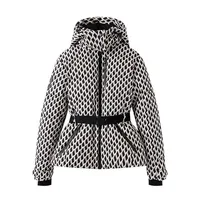 Manteaux Parkas de Sport rembourrés à capuche pour femmes, taille haute, avec ceinture, élégants, épais et chauds, poches, vestes de ski coupe-vent, hiver 2