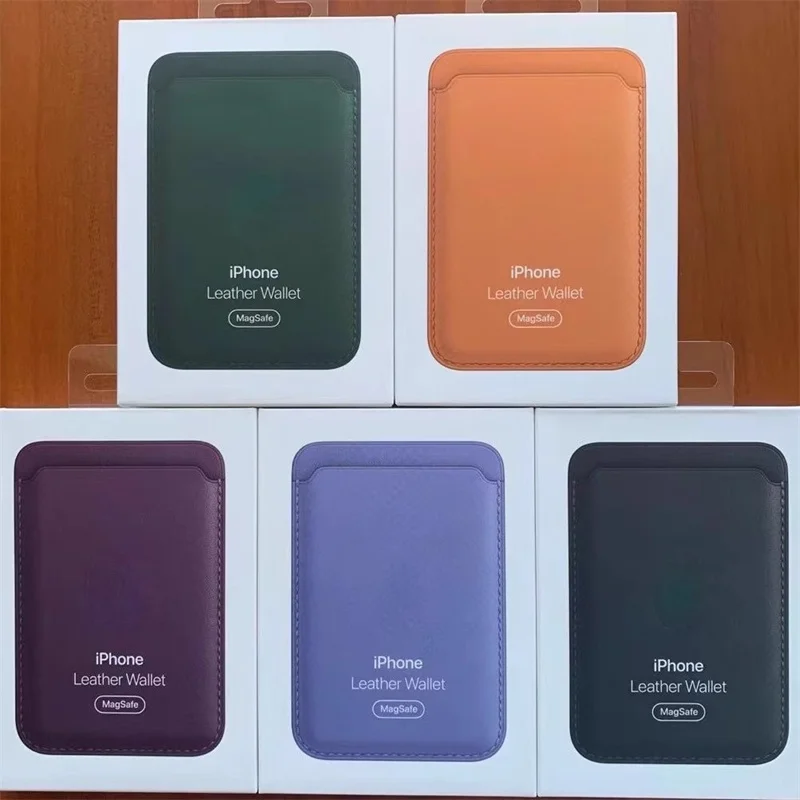 Original for Magsafe wallet Magnetic Card holder Case For iPhone 13 17 16 15 12 14 Pro Max Samsung Leather Bag With Box Cover 1