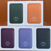Original for Magsafe wallet Magnetic Card holder Case For iPhone 13 17 16 15 12 14 Pro Max Samsung Leather Bag With Box Cover 1