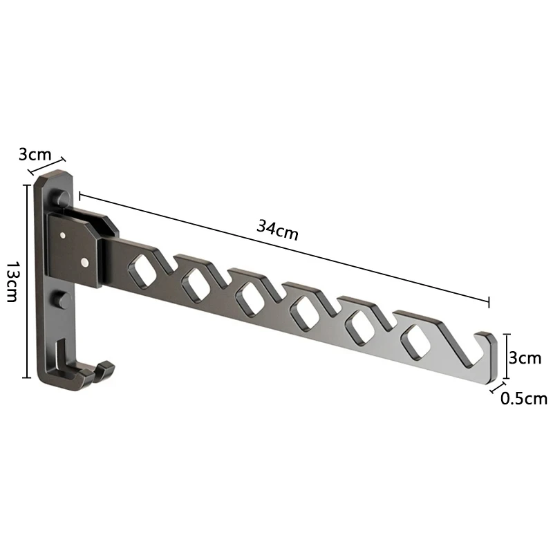 Wall Mounted Clothes Hanger clothes drying rack clothes hangers No Punching Folding Drying Racks Collapsible Multi-Purpose Clothes Drying Rack Bathroom Space Saving