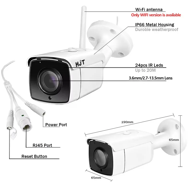 4K 8MP IMX415 5x Zoom WIFI IP Camera IR Night Vision Human Detection TF Card Audio Camhi Outdoor Security Surveillance security camera