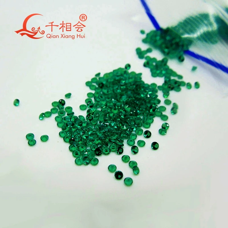 

0.8-2mm green color round shape brillion cut Nano loose gemstone for jewelry making