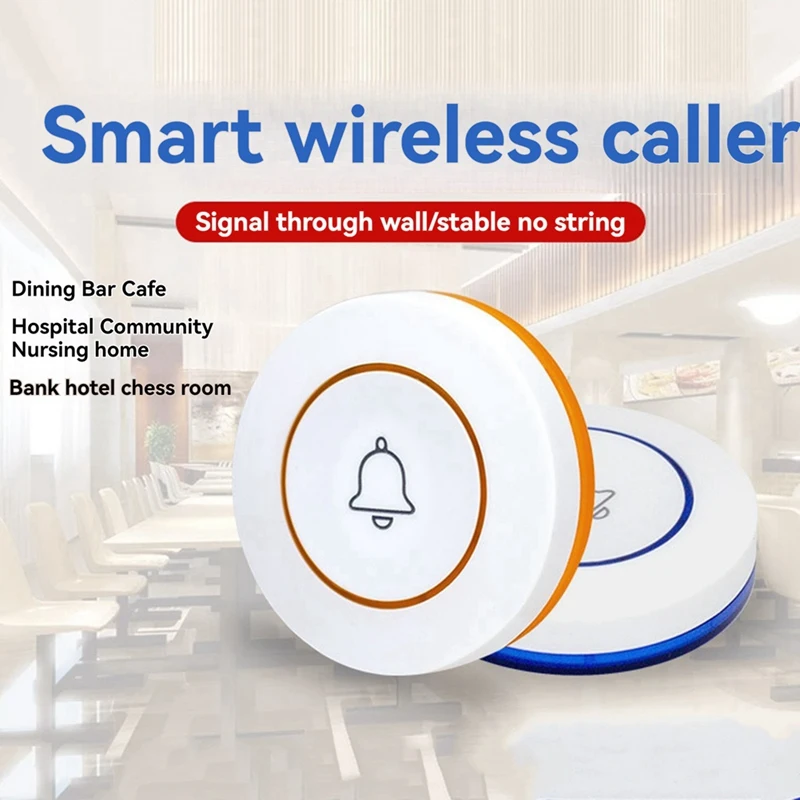 A52I-Call Button Restaurant Pager 433Mhz Wireless Doorbell Bell Button For Home Security Alarm System Hardware