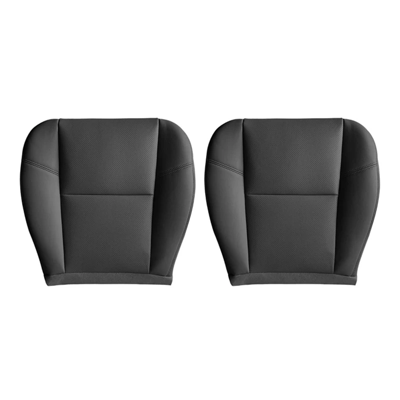 

2X Car Front Driver Side PU Leather Seat Cushion Bottom Seat Cover For Cadillac Escalade 2007-2014 Black