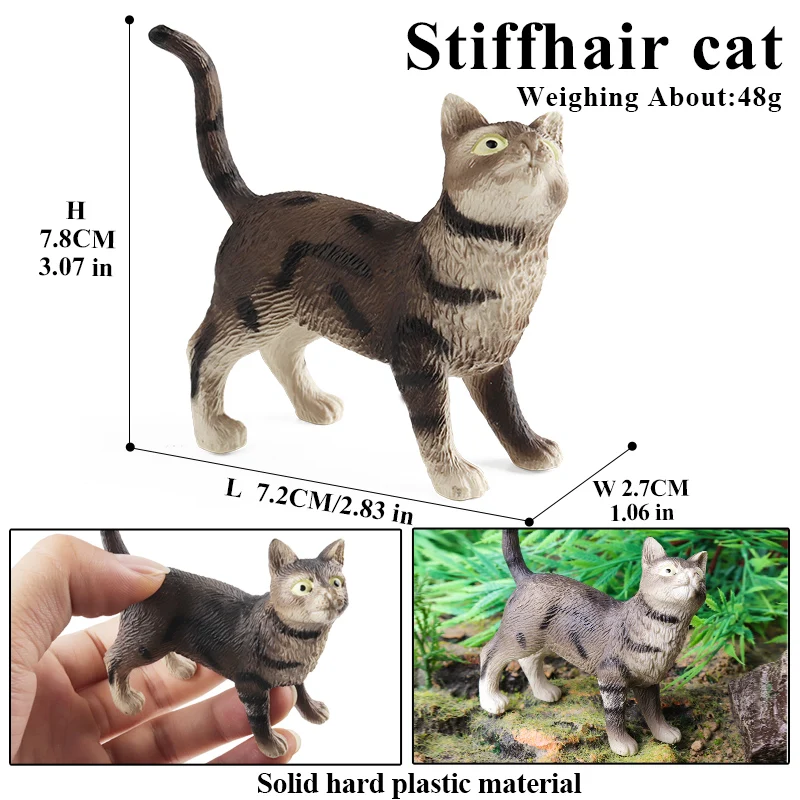 thumbnail image 1 of Figura de acción de gato siamés Devon Rex Sphynx Ragdoll persa de Oenux, figura de gato bobtail, linda decoración, juguete de regalo para niños, 1 of 5