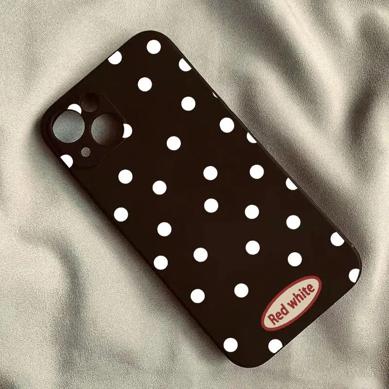 Charming Polka Dot Shockproof Silicone Phone Case