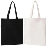 10 pcs  Reusable Shopping Bag Large Folding Tote Unisex Blank  Design Eco Foldable Cotton Canvas Handbag accept customize logo 1