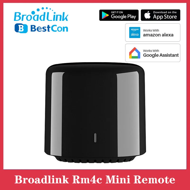 

Универсальный пульт дистанционного управления Broadlink Rm4c Mini WIFI IR RM4 BestCon для умного дома для кондиционера телевизора Голосовое управление от Alexa Google Home