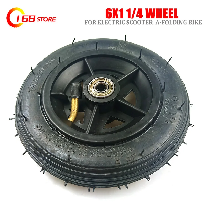 

Free shipping 6x1 1/4 tyre 6 Inch Pneumatic Tire Motorcycle 150MM Scooter Inflation Wheel With Hub Inner Tube Electric Scoo