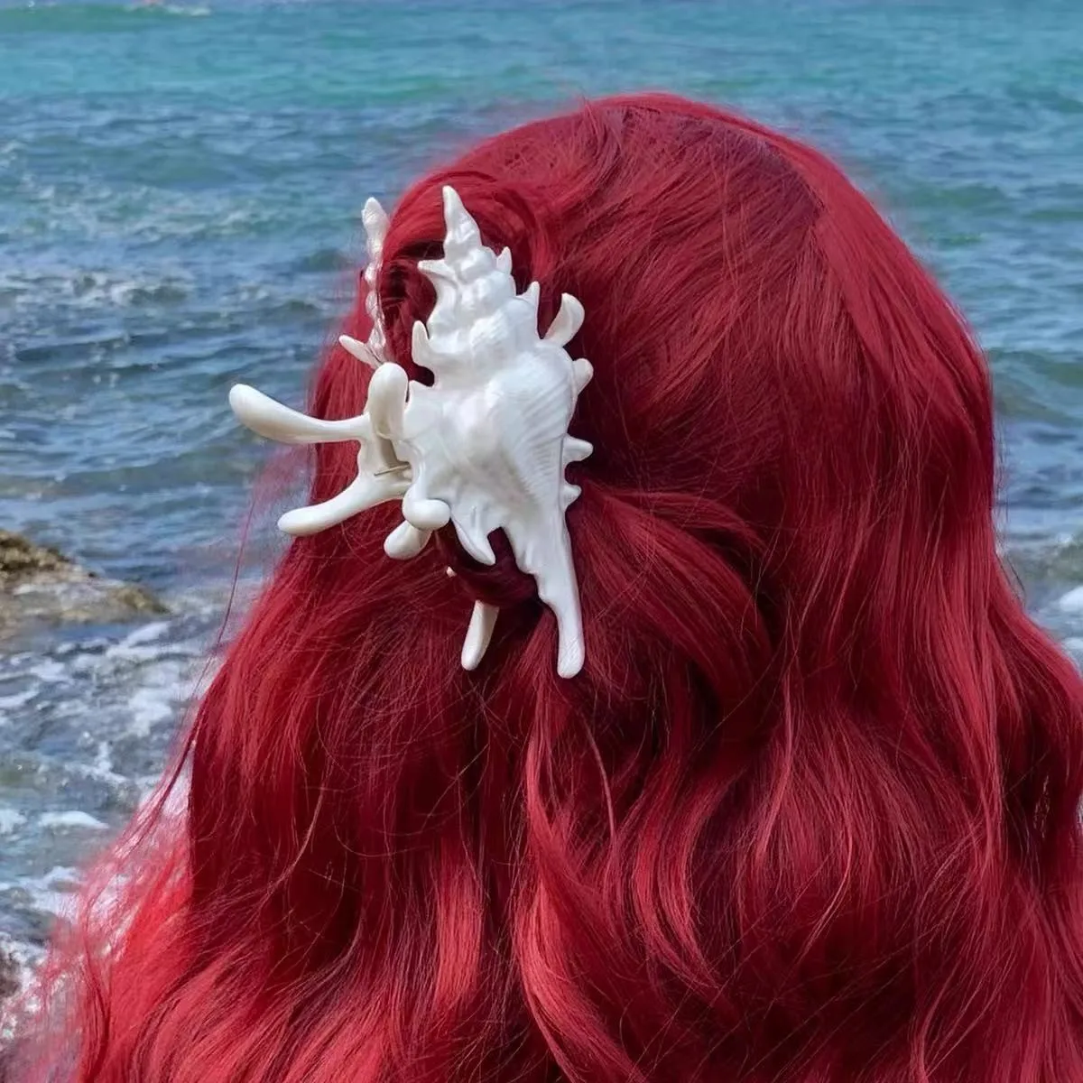 New Marine Conch Large Hair Claw Clips Crab Barrettes Women Girls Ponytail Hair Clamps Hairpins Hair Accessories Summer Fashion