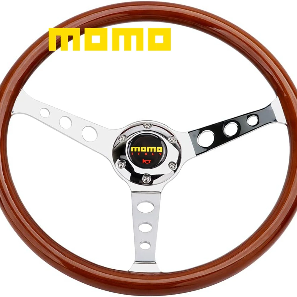 

Universal 380MM Classic MOMO Wood Steering Wheel 15Inch Racing Wood Steering Wheels Volantes For Volvo Toyota VW Honda BMW