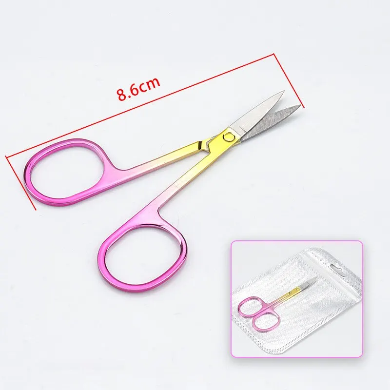 Eyebrow Scissor Eyelash Trimmer Facial Hair Remover Nail Cuticle Manicure Scissor Beauty Makeup Tool 1pcs