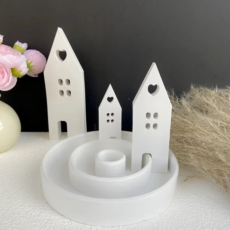 

Heart House Silicone Molds Light Heart Houses Concrete Moulds Casting Molds Houses Decoration Home Resin Mold Casting Mould