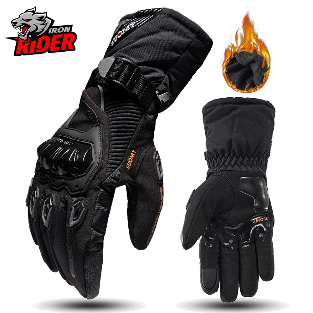 Luvas de Motocicleta Impermeáveis, Acessório Corta-vento, Detecta Touch Screen, Ideal para Moto, Motocross, Inverno 1