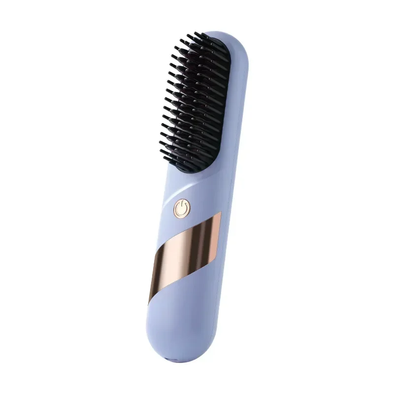 2in1 Straight Hair Comb Hair Curler Negative Ion Care Portable Charging Design Comb Roll Straight Dual-use Hot Air Brush