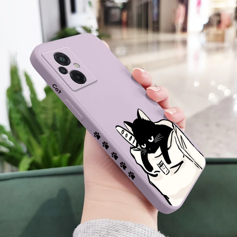 Whimsical Bread Cat Silicone Phone Case Cover