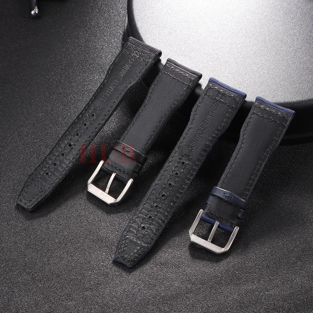 Waterproof Nylon Canvas Watch Strap with Cowhide Accents - Sporty and Stylish Wristband