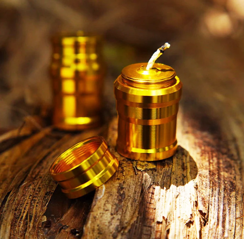 Compact Aluminum Alloy Mini Alcohol Lamp for Outdoor Survival and Camping Adventures