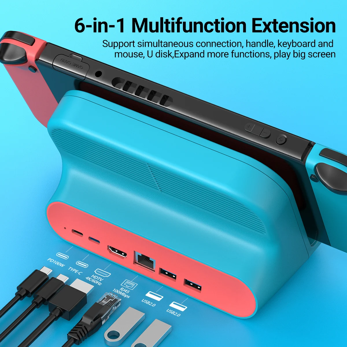 Gopala 6in1 Multifunction Nintendo Switch Dock 4