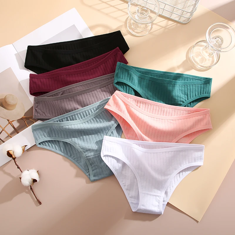 1pc nahtlose gerippte Baumwolle Höschen Frauen Slips ...