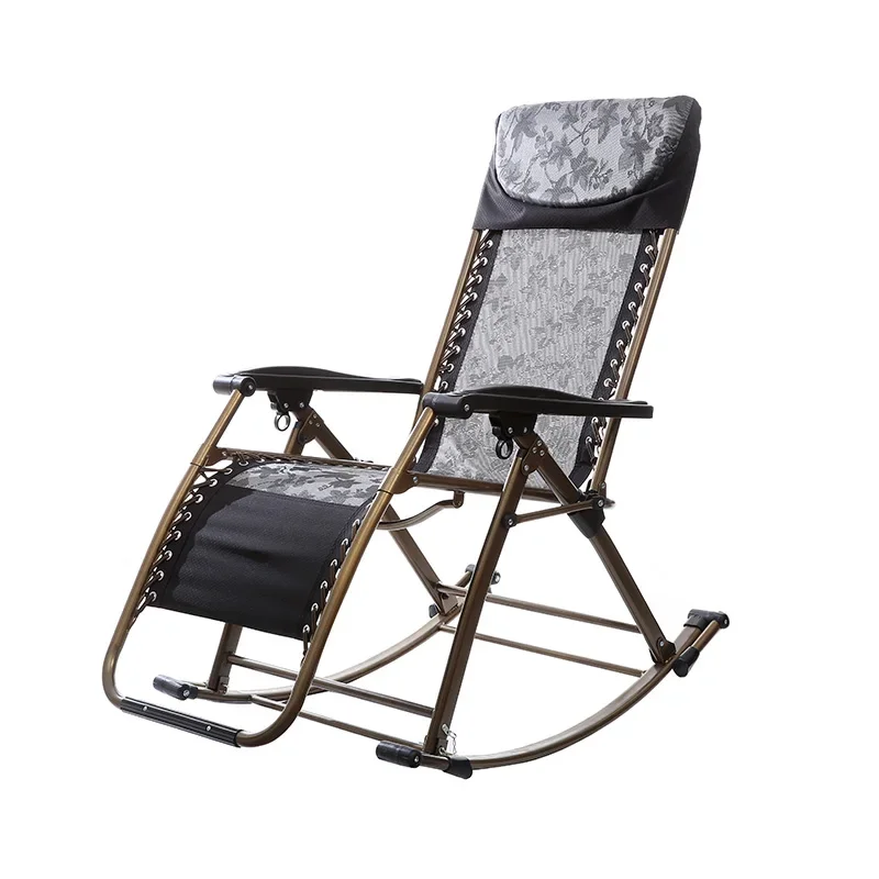 

Hxl Rocking Chair Recliner Balcony Lazy Bone Chair Leisure Folding Nap Elderly Rocking Rattan Chair